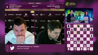 Magnus Carlsen vs Hikaru Nakamura | Game 3 | Meltwater Champions Chess Tour Rapid