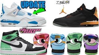 AIR JORDAN 4 MILITARY BLUE 2024, J BALVIN AJ 3 RIO, AJ 1 GREEN GLOW, POWERPUFF GIRLS SB DUNK + MORE