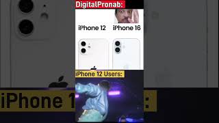 iPhone 12 vs iPhone 16 | iPhone 12 latest version 2024 #shorts #shortfeed #memes