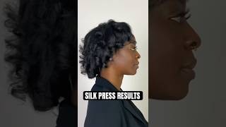 SILK PRESS ON SHORT 4C HAIR #shorts #silkpress #4chair