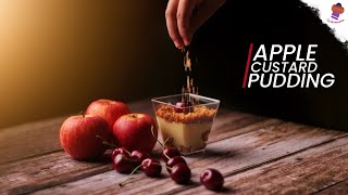 Apple Custard Pudding | Easy Apple Custard Biscuit Pudding | Dessert Recipe