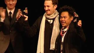 Matthew Libatique and Darren Aronofsky receiving Camerimage Award in 2010