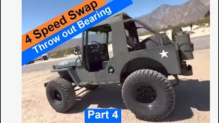 4 speed swap SM420 throw out bearing measurement/ Novak adjustable clutch release bearing/ Part 4