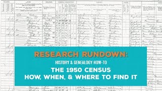 Research Rundown: The 1950 Census