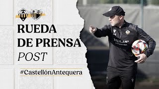 Rueda de prensa: Dick Schreuder tras el CD Castellón 4-1 Antequera CF (28-01-2024)