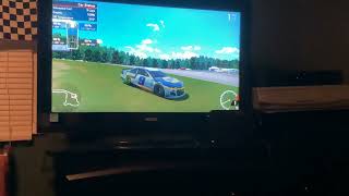 One of my Best friends being dumb on Nascar Heat