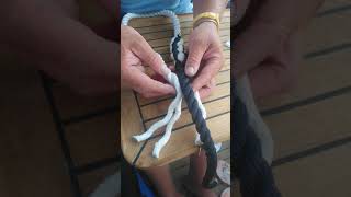 Rope splicing three strand loop and joining two ropes together!