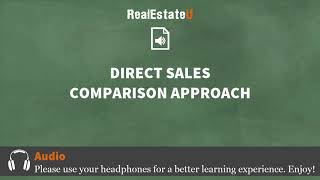 19.5 Direct Sales Comparison Approach | Georgia Real Estate License | RealEstateU.tv