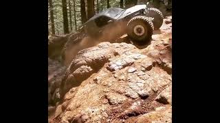 off roading Jeep Comes  up  the Hill #offroad #4x4 #adventurejournal #offroading #4wd #offroadtrip