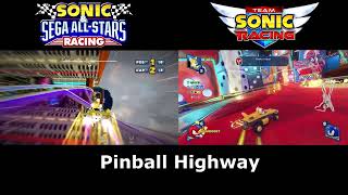 Pinball Highway - Sonic & Sega All-Stars Racing and Team Sonic Racing Comparison 4K