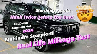 Mahindra Scorpio-N Real Life Mileage Test 2024 🚘 | Z8L Diesel Automatic 4x4 | Shocking Results 🤯😱