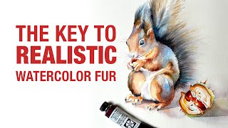 WATERCOLOR TIPS 🎨🐿️ For More Realistic Animals