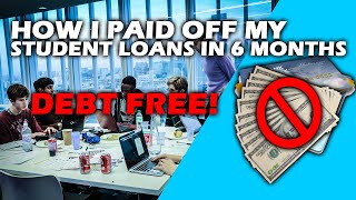 How I Paid Off My Student Loans In 6 Months | Debt Free!