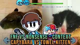 FNF VS NONSENSE CONTEXT TOWEL CAT VS CAPYBARA - Friday Night Funkin' FNF Mod - Custom Animation