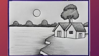 Village Scene Drawing Tutorial || Drisso Drawing || Sketch