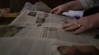 ASMR pageturning newspaper 's