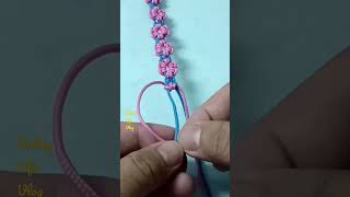 🔥Easy Flower Bracelet Making |Macrame Bracelet #short video tutorial 12