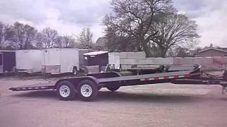 Raising 7 x 24 Sure Trac Hydraulic Tilt Car Hauler