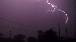 Huge Lightning Bolts Jumping Across The Sky