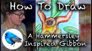 Learn how to draw A OENONE HAMMERSLEY INSPIRED GIBBON: STEP BY STEP GUIDE! (Age 5 +)