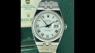 1981 Vintage Rolex DateJust Oyster quartz 17014 Roman Dial With box & Papers