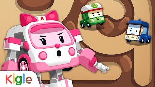 Robocar Poli | Gua Permainan Penyelamat | Ambulans Truk Pemadam Kebakaran | Kigle TV Indonesia