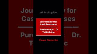 Cash Purchases in the books of Accounts     #youtubeshorts #shortvideo #accounting #tallycompany