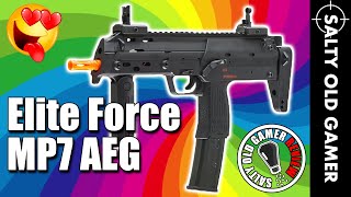 Elite Force MP7 A1 AEG Unboxing & Review! | SaltyOldGamer Airsoft Review