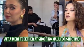 Afra Saraçoğlu and Mert Ramazan Demir Together at Shooping Mall