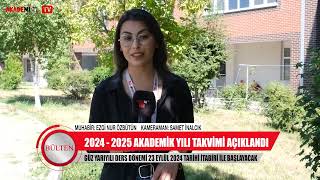 Bülten - Süleyman Demirel Üniversitesi  2024 -2025 Akademik Takvim Yayınlandı!