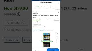 $199 Arcade1Up Simpsons at Walmart 🔥