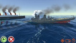 Battleship tries to attack another Ship but ends up hitting a Sea Mine - Ship Handling Simulator