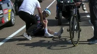 Jay Vine Nasty Fall || Crash costs Jay Vine potential World Championships time trial medal