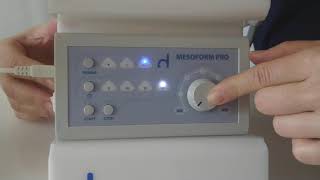 MESOFORM PRO режимы, время, интенсивность /MESOFORM PRO modes, time, intensity