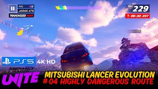 ASPHALT 9 LEGENDS UNITE | 04 HIGHLY DANGEROUS ROUTE | MITSUBISHI LANCER | PS5 | WAN GAMES #11