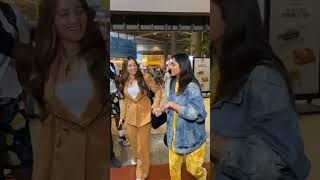 Tammana Bhatia and Mrunal Thakur Spotted At The Airport💙🤎💛🔥