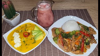 ♨️LOCRO DE PAPA🥘🥔, POLLO SALTEADO🍗🥦🥕🧅🌶, JUGO DE GUAYABA🥃, Almuerzo #70‼️🇪🇨🇪🇨