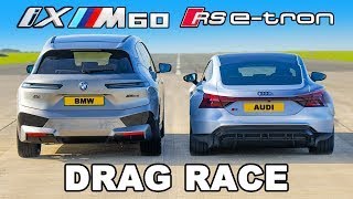 BMW iX M60 v RS e-tron GT DRAG RACE @carwow