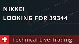 Technical Live Trading 17/06: #nikkei Looking for 39344