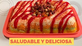 rosca de frutas y vegetales con chamoy