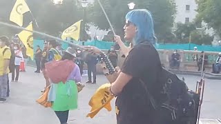 Libertarios se pelean con Castillistas en Plaza San Martín