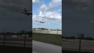 Delta airlines Boeing 757 landing at Fort Lauderdale airport.                  #DeltaLanding757