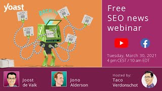 Free SEO news webinar - March 30