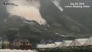 Sucun Village landslide in China "Sep 28, 2016"