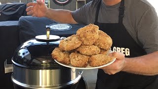 Crispy Chicken Thighs on the Kettle Grill