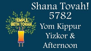 Yom Kippur Afternoon 5782/2021