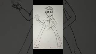 Fastest Drawing Of Elsa #shorts #disneyelsa