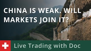 Live Trading with Doc 03/09: #china is weak. Will markets join it?