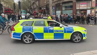 Met police Volvo V90 area car responding lights and sirens