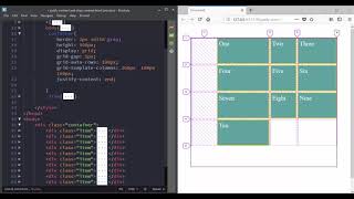 The justify-content and align-content properties with CSS Grid layout